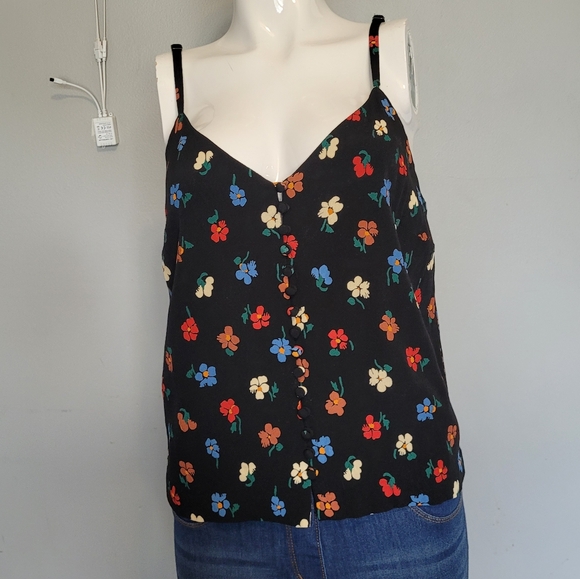 Madewell Button Down Cami in Pressed Flowers, VGUC, Size 8 - Picture 2 of 7